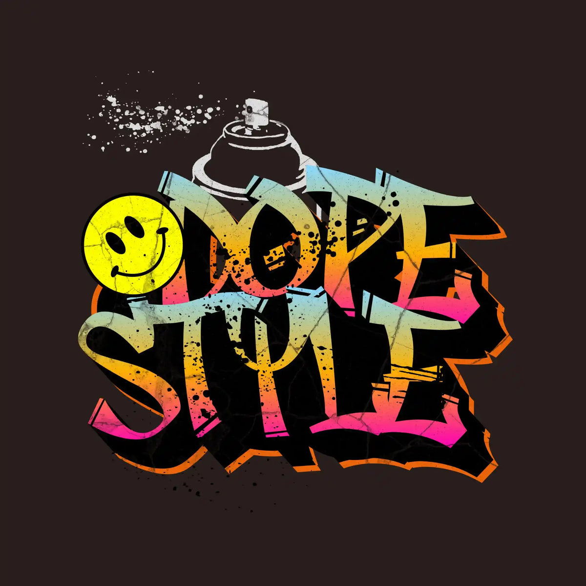 Dope Style Graffiti Smiley DTF Transfer