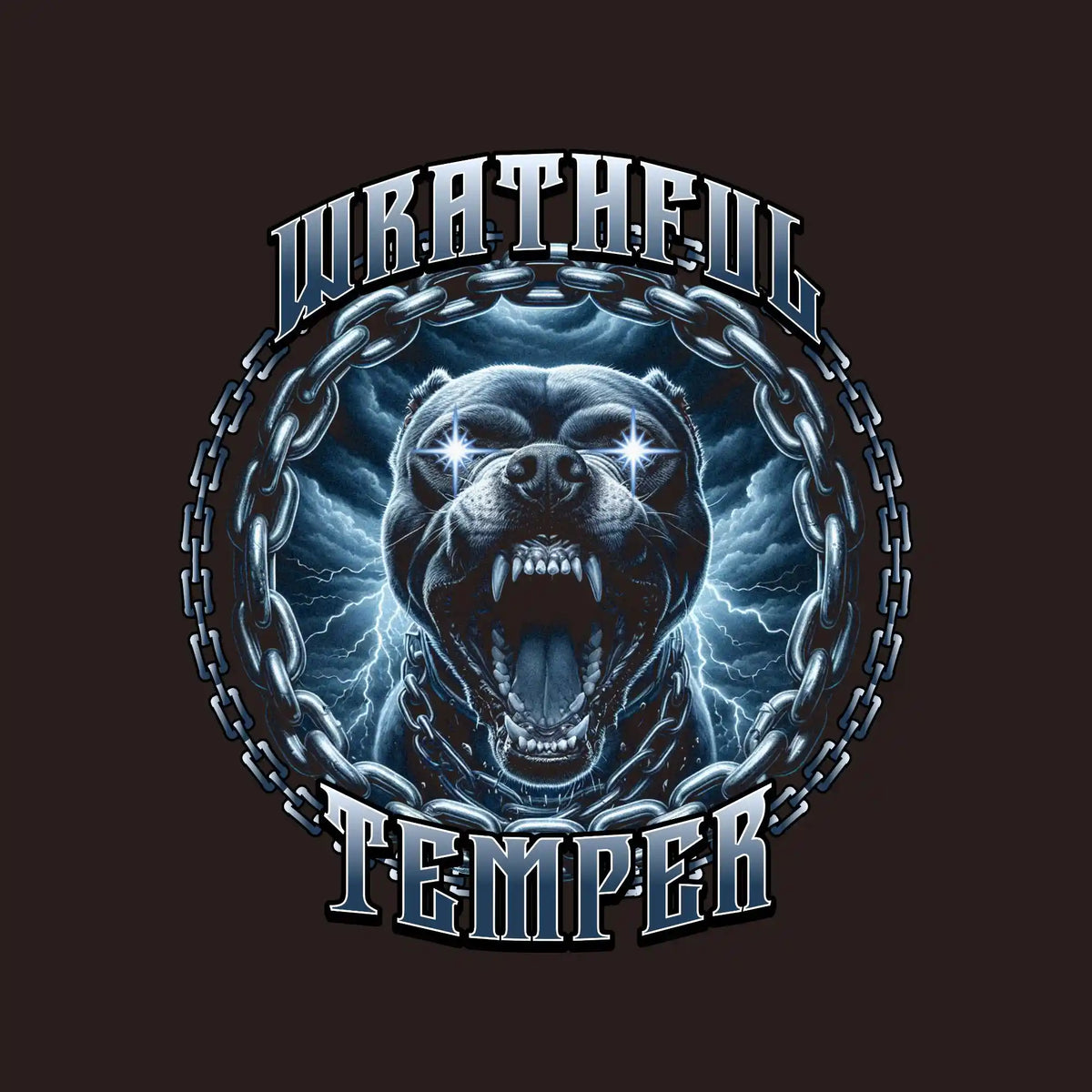 Wrathful Temper Blue Bear Streetwear DTF Transfer