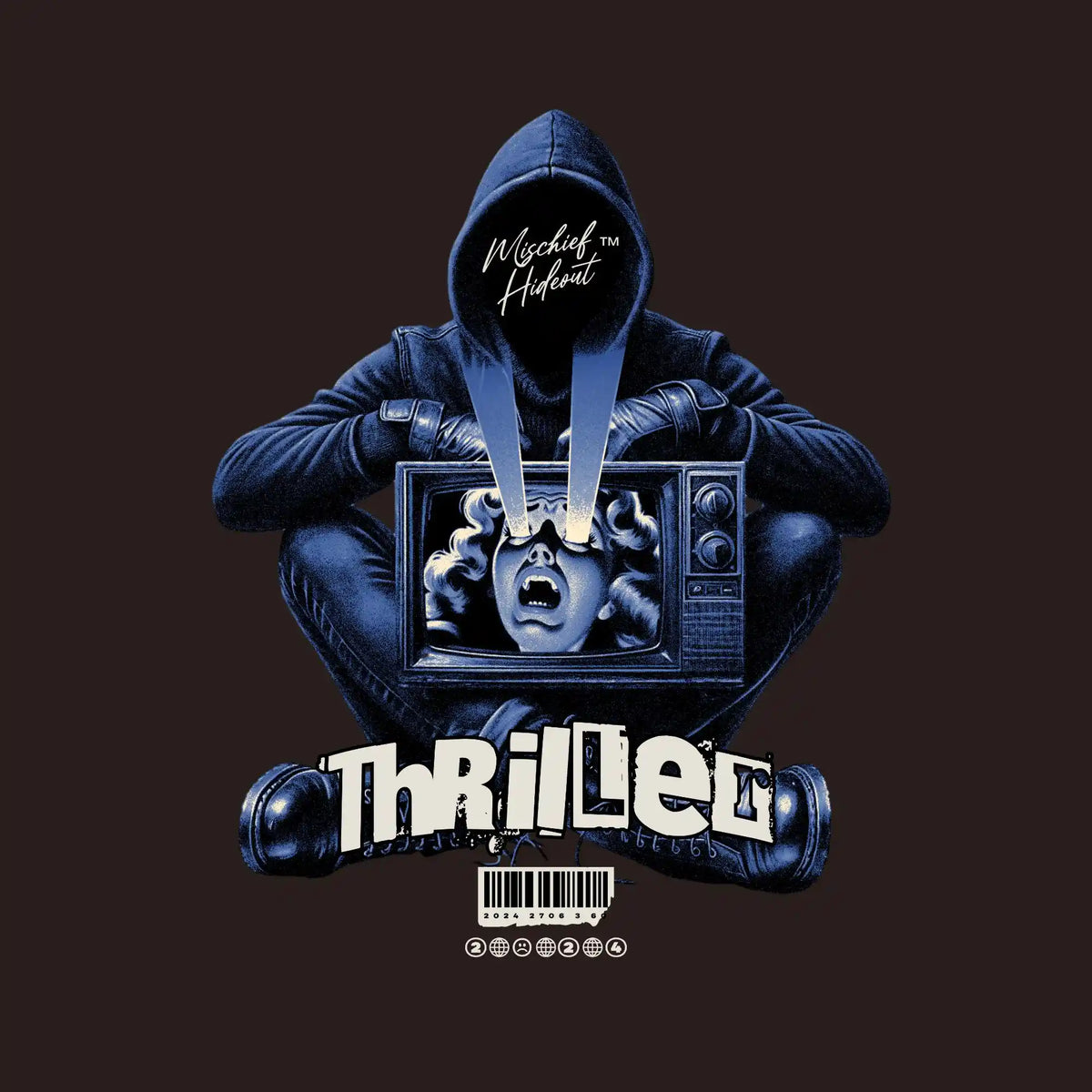 Thrilled Hooded Gamer Streetwear DTF Transfer
