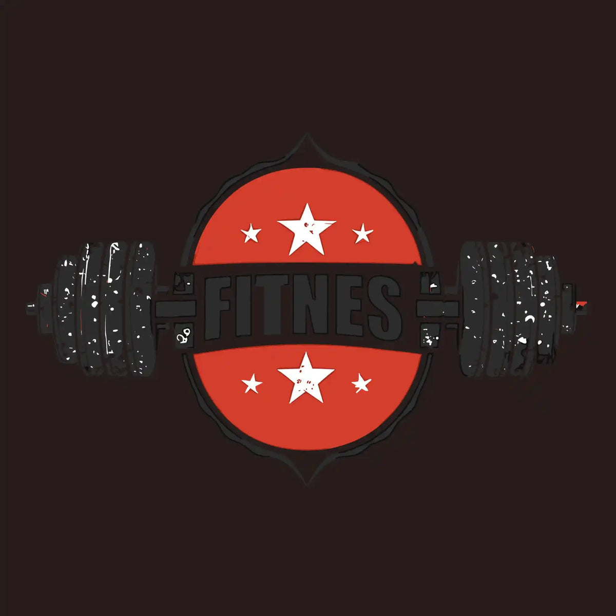 Fitness Barbell Badge Gym DTF Transfer