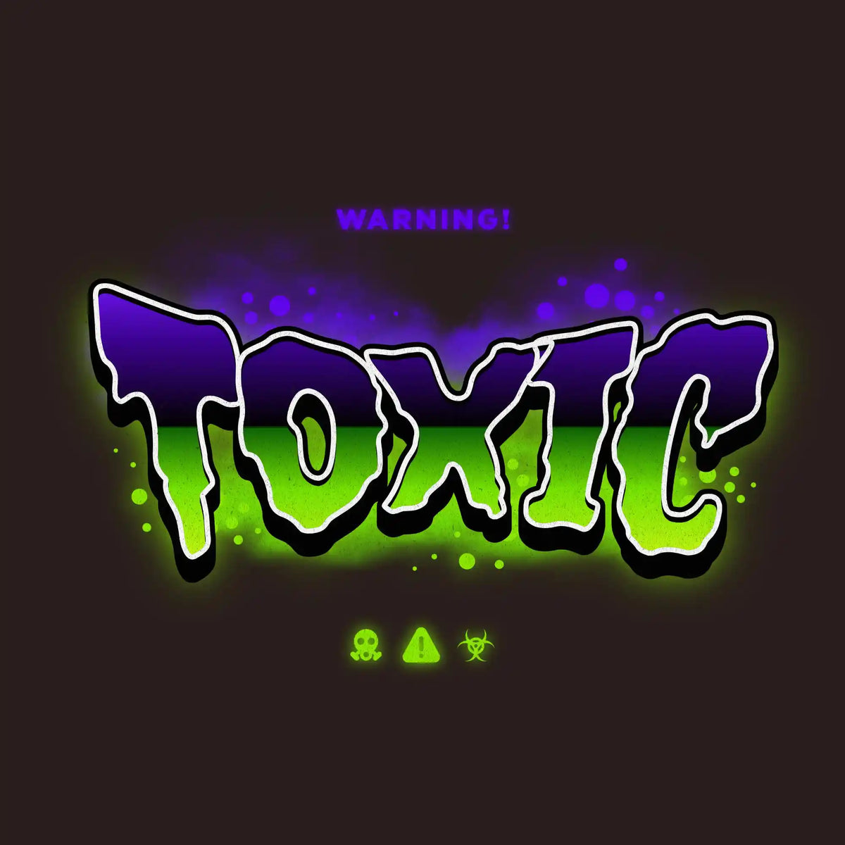 Toxic Purple Graffiti DTF Transfer