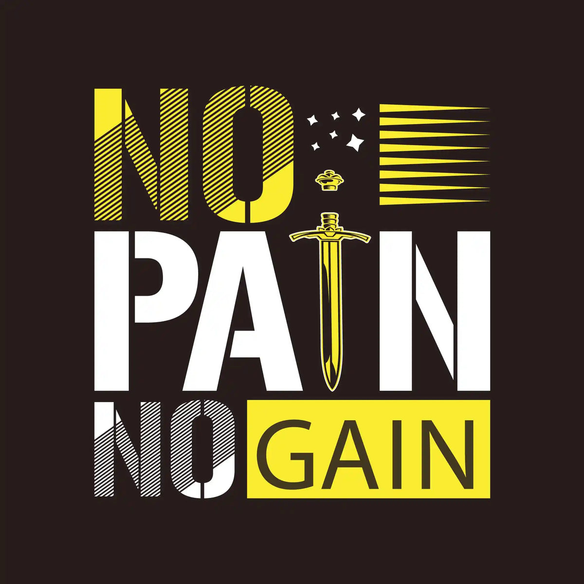 No Pain No Gain Gym DTF Transfer