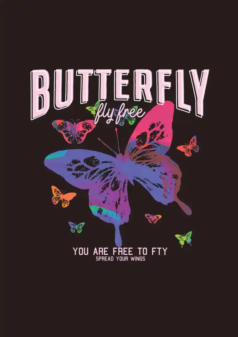 Butterfly You Are Free to Fly DTF Transfer