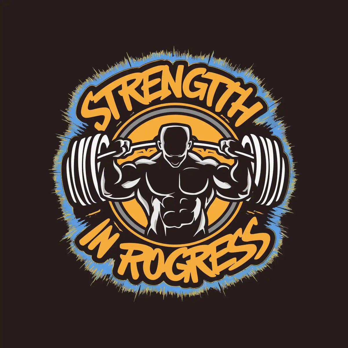 Strength in Progress Bodybuilder Gym DTF Transfer