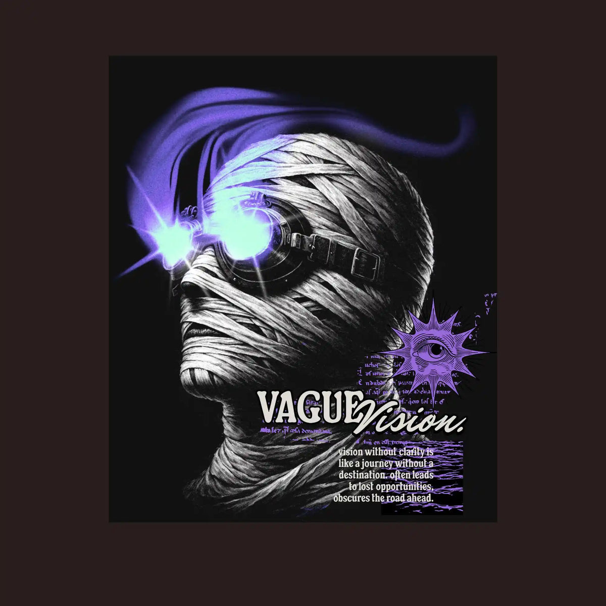 Vague Vision Purple Statue Streetwear DTF Transfer