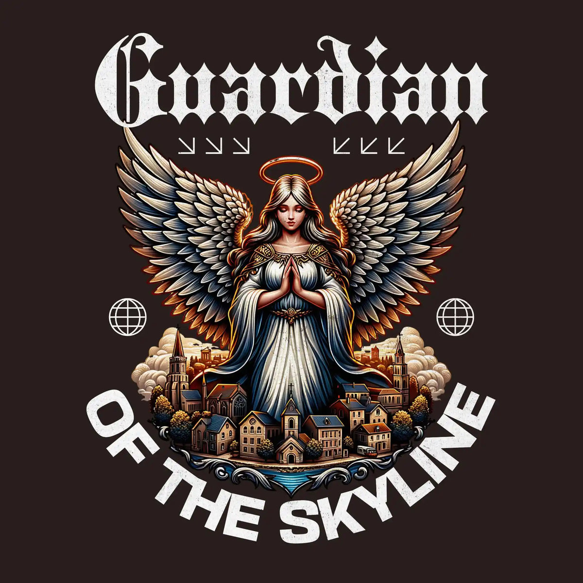 Guardian of the Skyline Angel DTF Transfer