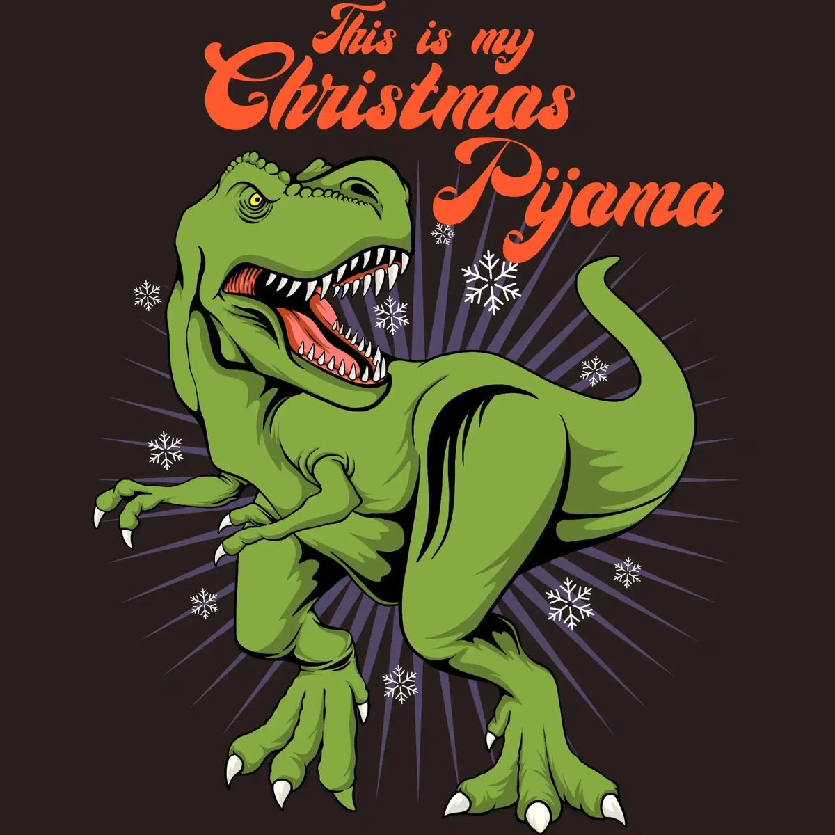 This Is My Christmas Pajama T-Rex DTF Transfer